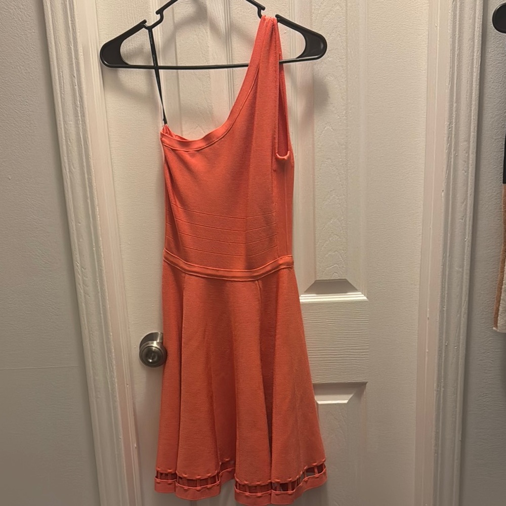 One-Shoulder Orange Dress